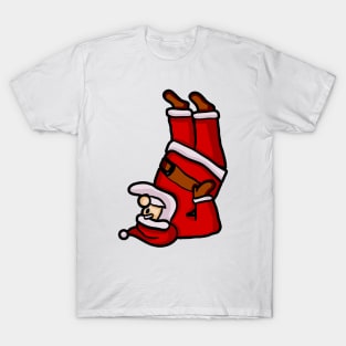 Santa Claus Doing Yoga Christmas Matching T-Shirt